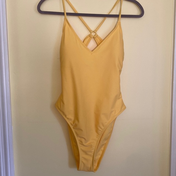 Shade & Shore Other - Shade & Shore Yellow One Piece Swimsuit